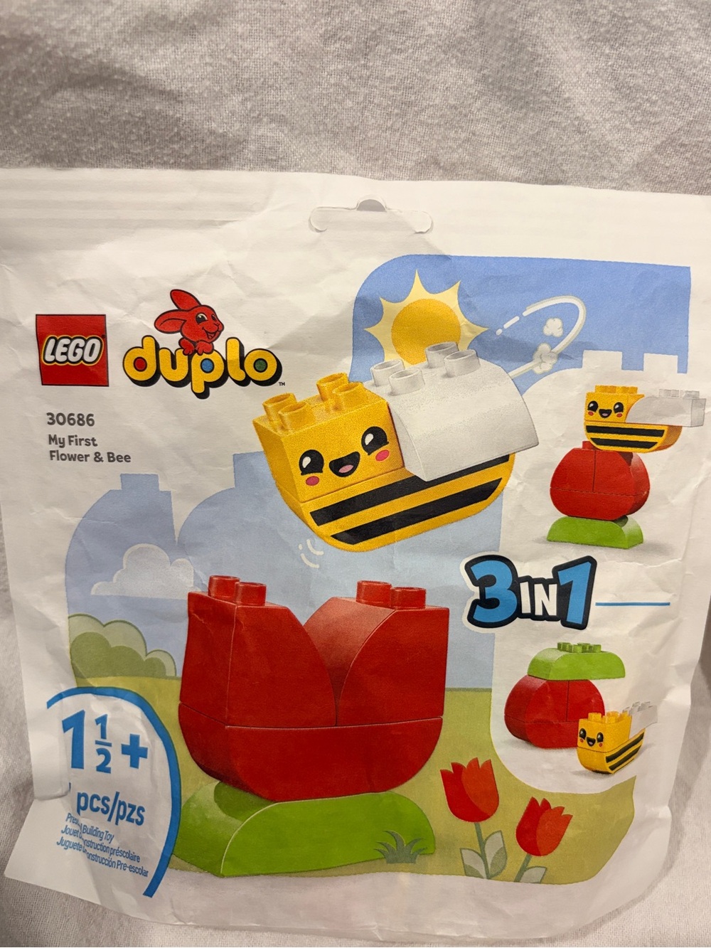 LEGO DUPLO My First Flower & Bee 30686 – 3-in-1 Toddler Toy